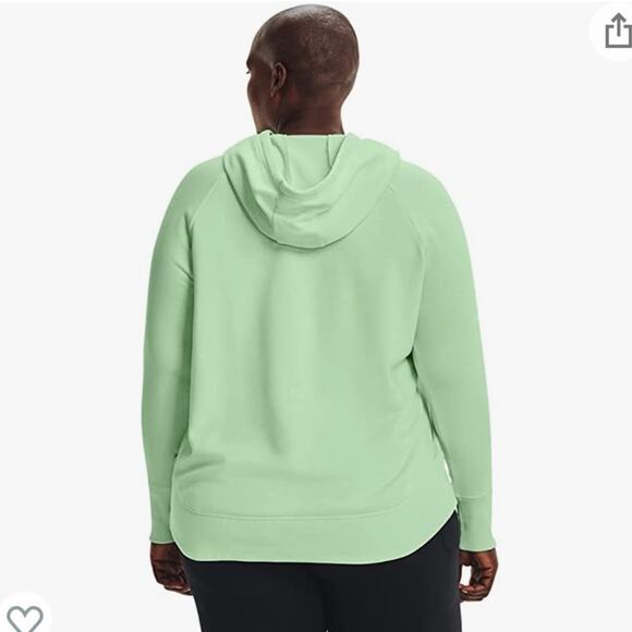 Under Armour Sweatshirt NWT UA Plus Size Green Pullover Hoodie Womens Size 1X - Picture 2 of 5